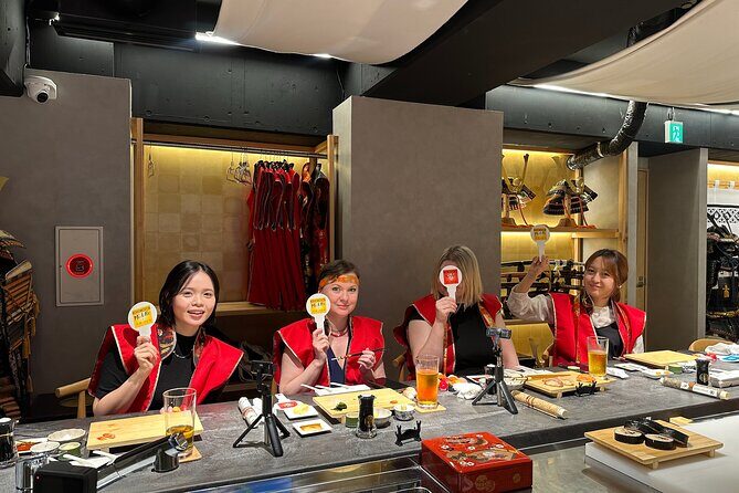 Sushi Making with Interactive Samurai Experience at JIN-ASAKUSA - Chef demos with sword-show energy and dashimaki basics