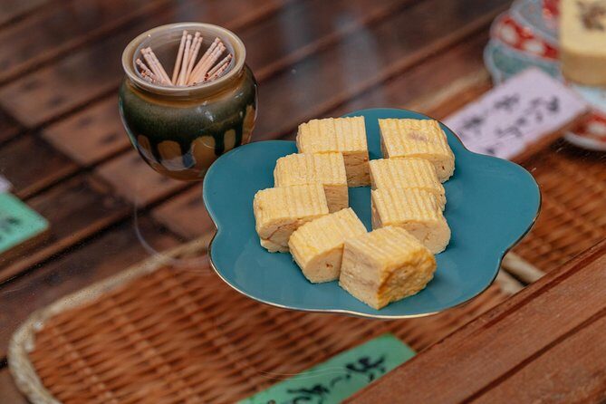 The Award-Winning PRIVATE Food Tour of Kyoto: The 10 Tastings - Kennin-ji Temple Garden snacks: gyoza sticks and Japanese pepper ice cream