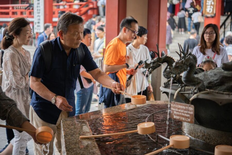 Tokyo: 2-Hour Asakusa Food Hunt & Cultural Tour - Sensoji Temple: culture after your taste education