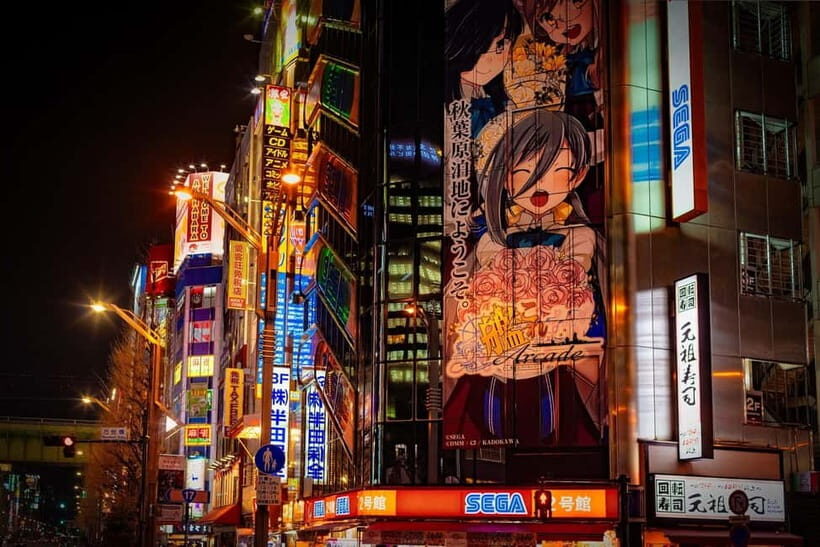 Tokyo: Akihabara, Shibuya, Karaoke & City Lights Night Tour - Shibuya Crossing: a photo moment with guidance, not guesswork