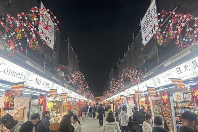 Tokyo Asakusa Sensoji Temple Night Walking Tour - Hanayashiki Street: Old Tokyo Energy Near a Historic Amusement Park