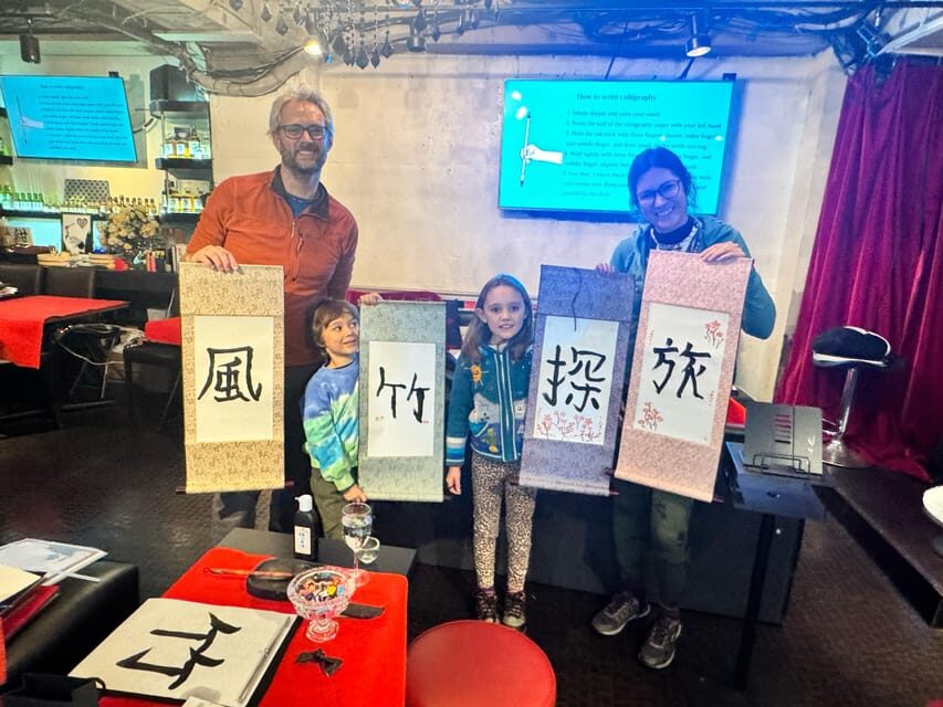 Tokyo: Calligraphy on Kanji Fan & Scroll with Drink - Matcha and the shodō mindset: calm, focused, beginner-friendly