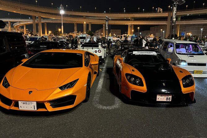 Tokyo Car Meet JDM Experience in Daikoku - Rainbow Bridge by car: When Tokyo turns into a light show