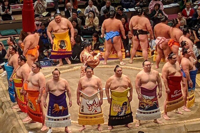 Tokyo: Enjoy Sumo match and know about it! [Ticket included] - Meet at the Yokozuna Handprint Monument, Then Get Oriented Fast