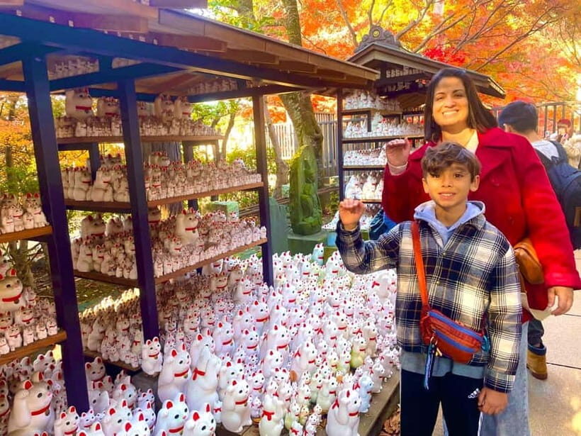 Tokyo: Gotokuji Lucky Cat Temple & Harajuku Cat Cafe Tour - The train transfer: quick logistics, plus a cat tram moment