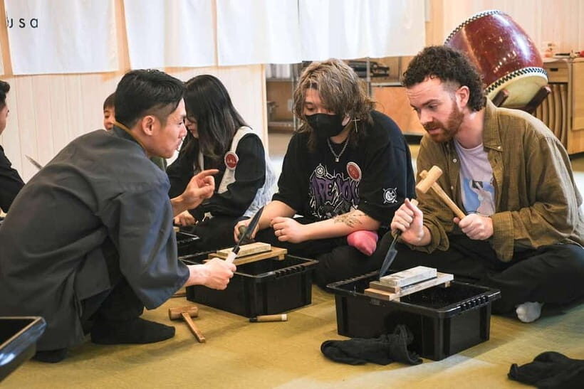 Tokyo: Knife Making Workshop (Sharpening, Engraving) - Tea, rules, and a calm, guided sharpening rhythm