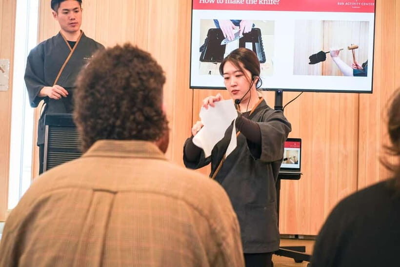Tokyo: Knife Making Workshop (Sharpening, Engraving) - Engraving your name in Japanese: fun, but plan for patience
