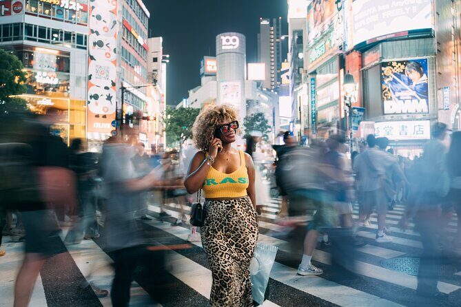 Tokyo Nights: Shibuya Photo Adventure - Entering Shibuya at 7:00 pm, when photos look best