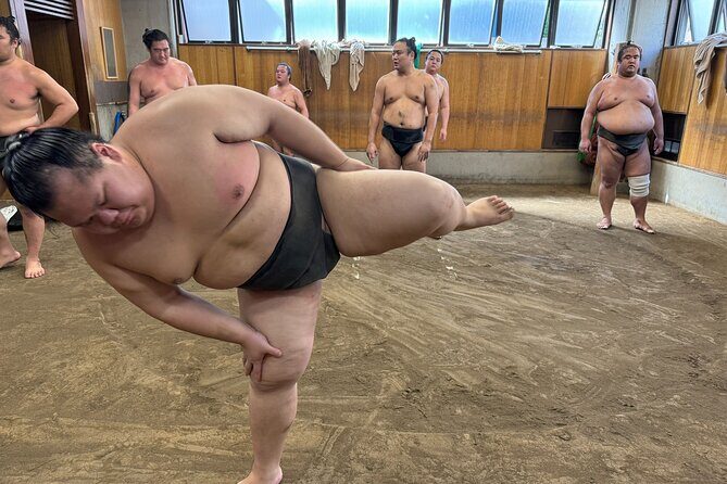 TOKYO , No1 Yokozuna Stable Morning Practice in Ryogoku - The stable training: quiet respect, close views, and real rhythm