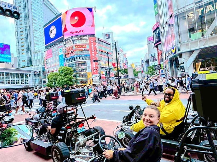 Tokyo: Shibuya and Shinjuku Streets Guided Go-Karting Tour - Shibuya Scramble Crossing: Iconic Views You Can Drive Through