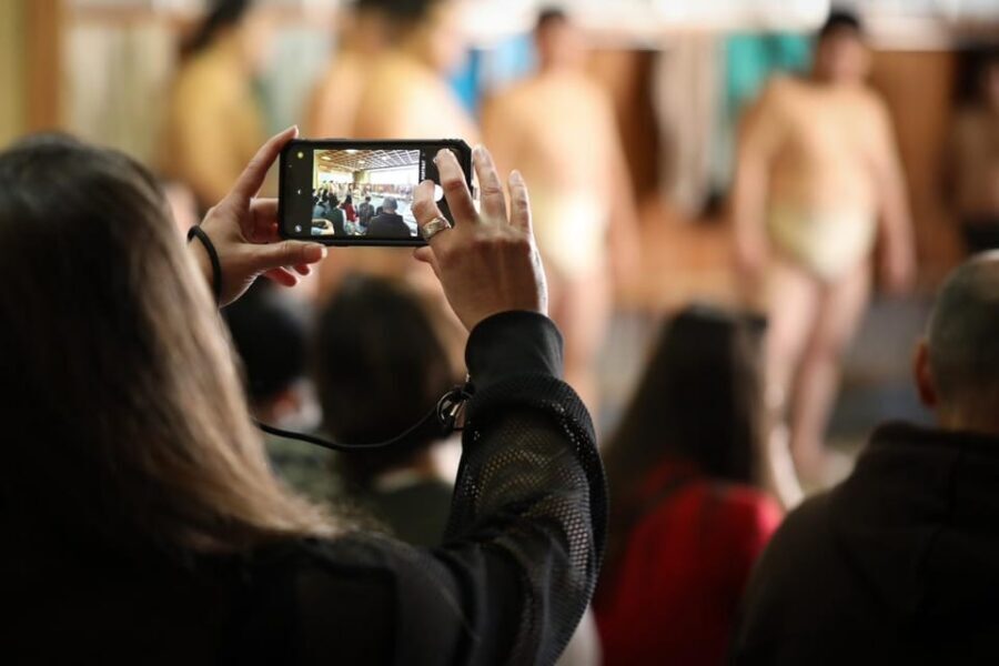 Tokyo: Sumo Morning Practice with journalists. Not fake show - Practical tips so you enjoy it instead of just tolerating it