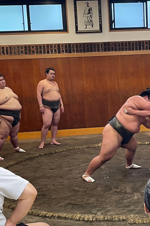 Tokyo: Sumo Morning Practice with Photo Banzuke and Guide - Watching the practice: sitting close enough to feel it