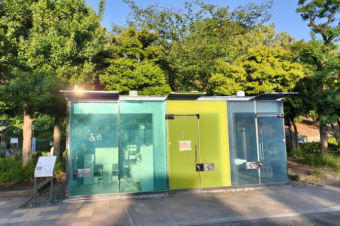 Tokyo Toilet Tour - Yoyogi Hachimangu Shrine: Shigeru Ban’s Transparent Cubicle