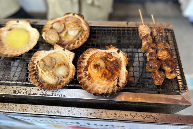 Tokyo: Tsukiji Fish Market Food and Walking tour - Stop 3: Tsukiji Jogai Market street food energy, closer to everyday life