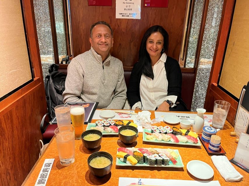 Tokyo: Wagyu and Sushi Gastronomic Journey - Hanazono Shrine calm, plus Godzilla and Omoide Yokocho comfort-food energy