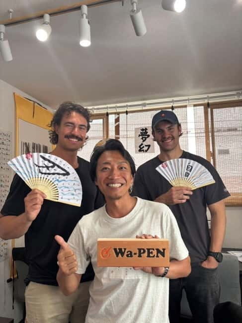 Tokyo:Calligraphy &Make your original folding fan in Asakusa - Asakusa calligraphy that turns practice into a real keepsake fan