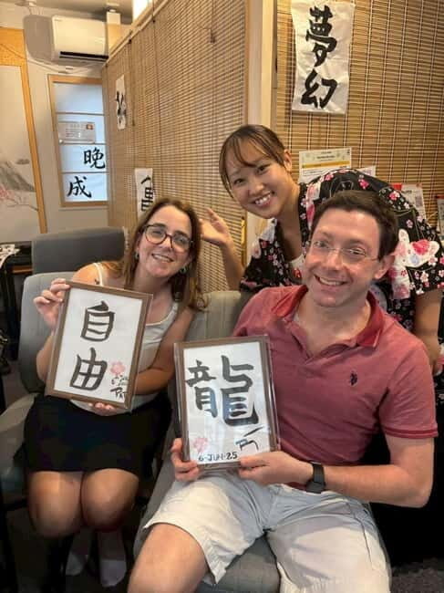 Tokyo:Calligraphy &Make your original folding fan in Asakusa - Your practice block on thin paper: guide sheets and 8 stroke techniques