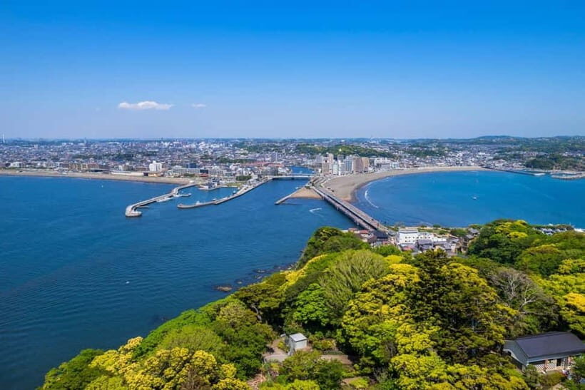 Tokyo:Sea of Mount Fuji, Hakone Ropeway, Ōwakudani, Enoshima - Sagami Bay Photo Stop: Sapphire Water and Final Fuji Glance