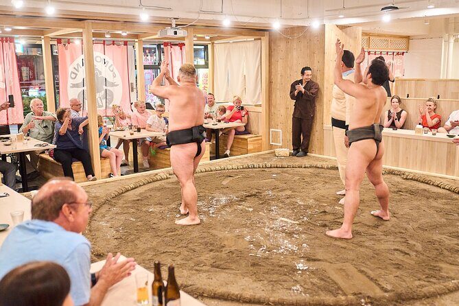 TokyoSumoShow, ChickenHotPot, and Mochi-Pounding by Pro Wrestlers - Sumo Bout Challenge: What It’s Like to Try the Match