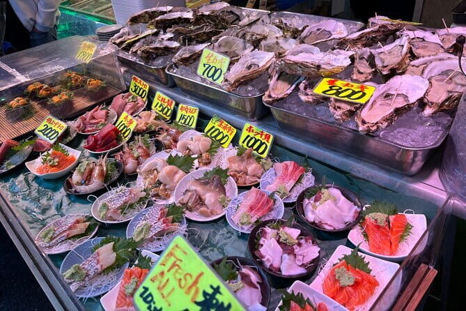 Tsukiji Fish Market Private Food Tour in Tokyo - Jogai Market tastings: choosing the classic bites without the guesswork